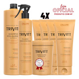 Kit 4x Condicionador Trivitt + Shampoo + Hidratacao + Fluido