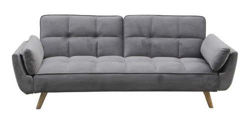 Sofa Cama Bed Oslo Base De Madera Tela Pana