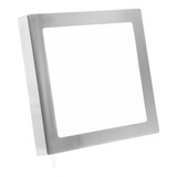 Pack 3 Focos Led Panel Cuadrado Sobrepuesto Niquel 24w 220v