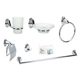 Accesorios De Baño Kit Set Juego 6 Piezas Metal Esm