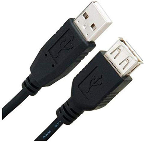 Cable De Extension Usb, 6 In/negro
