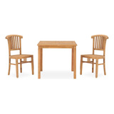 Vidaxl Juego De Comedor De Madera Maciza De Teca Para Patio.