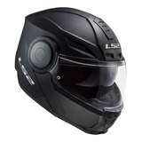 Casco Abatible Ls2 Scope Ff902 Solid Negro Mate #ls2oficial