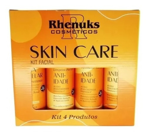 Kit Completo Skin Care Facial Anti Idade 4 Peças - Rhenuks