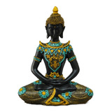 Estatua Buda Abundancia Io Sono Dio Color Oro Con Verde Meta