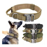 Collar Táctico Militar Perro Ajustable Uso Rudo Color Beige