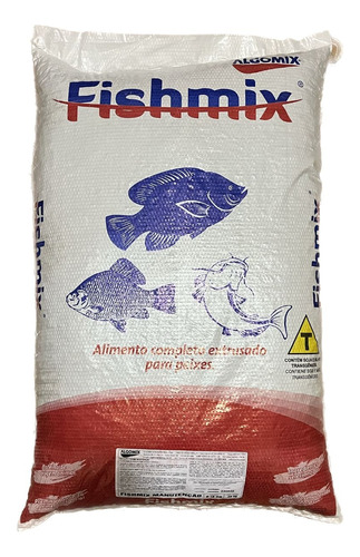 Ração Tilápia E Carpa Fishmix 22% Proteína 8-10mm 25kg 