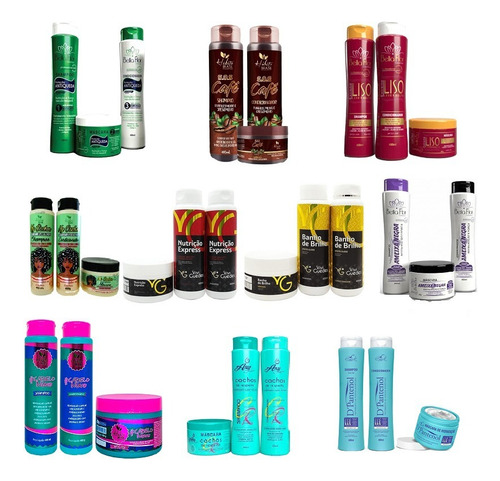 Shampoo + Condicionador + Máscara = 15 Produtos