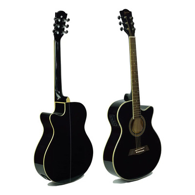 Guitarra Electroacústica Deviser L-706 Negra Con Funda De Calidad | Envío gratis