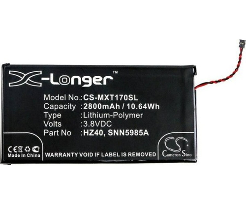 Bateria P/ Motorola Z2 Play / Dual 2800 Mah Hz40 Snn5985a
