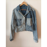 Campera De Jean Bicolor Oversize