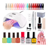 Kit Uñas Gelificadas Cabina Manicura Profesional Led Uv 80 W