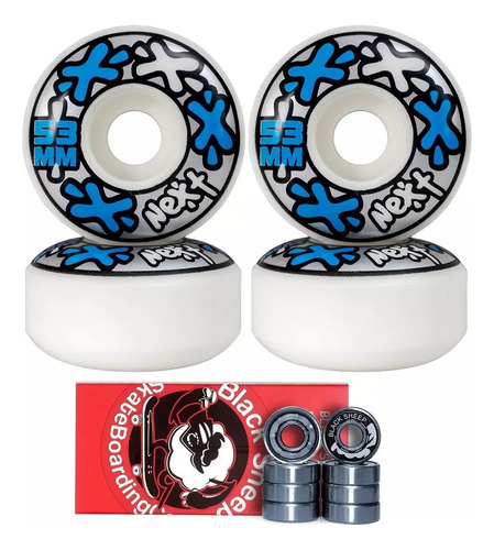 Roda De Skate Next 53mm 101a Moska + Rolamento Black Sheep