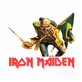 Adesivo Resinado3d Banda Iron Maiden The Trooper Brasil 