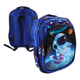 Mochila Iantil Astronauta Reforçada Grande Imediato Cor Azul