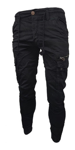 Pantalón Cargo Hombre Jogger Gabardina Elastizada Importado