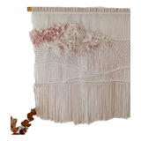 Tapiz Tejido Macramé Para Decorar Pared. Tapiz Orquídea 