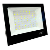 Refletor Led 100w Smd Prova D´água Ip67 Holofote 6500k Cor Da Carcaça Preto Cor Da Luz Branco-frio 110v/220v