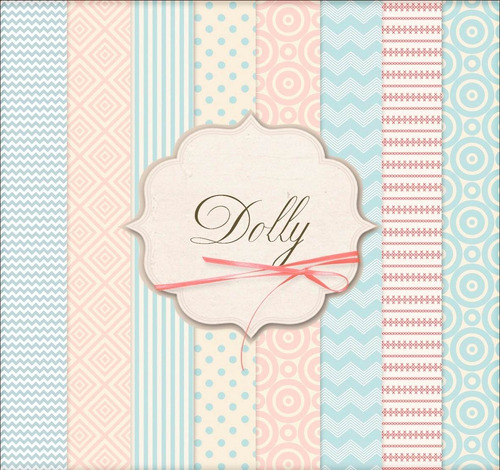 Kit De Papel Digital Shabby Chic Rosa Y Celeste Dolly