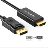 Cable Adaptador Displayport A Hdmi Anbear De 6 Pies Oro