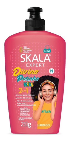 Crema Para Peinar Skala 2 En 1 Divino Potinho Kids 250 G 