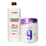 Oxidante Crema 10v Polvo Decolorante  9 Tonos Kit X2 Plasma 
