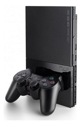 Playstation 2 Slim + 1 Controle + 1 Memory Card