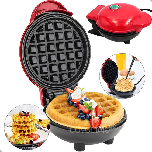 Máquina Peque?a Para Hacer Waffles Para Desayunos Redonda