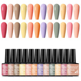 Gel Para Esmalte De Uñas Semipermanentes Beaucat (12 Kit De)