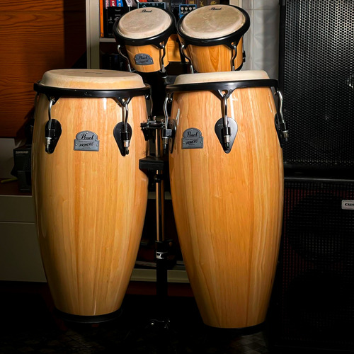 Set Completo Percussão Pearl Primero Series Congas + Bongos