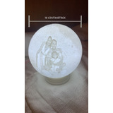 Lampara De Luna Personalizada Impresión 3d 18cm Diam Colores