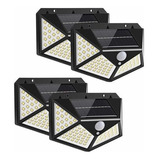 Luz Solar Exterior 4 Piezas 100 Led