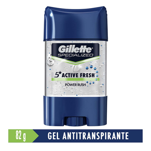 Gel Antitranspirante Gillette Power Rush 82 G Fragancia Neutro
