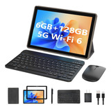 Tablet 10''  Forro,protector,lápiz,teclado, Memoria 6+128 Gb