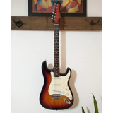 Super! Guitarra Stratocaster Texas Sunsburst Maciza Permuto