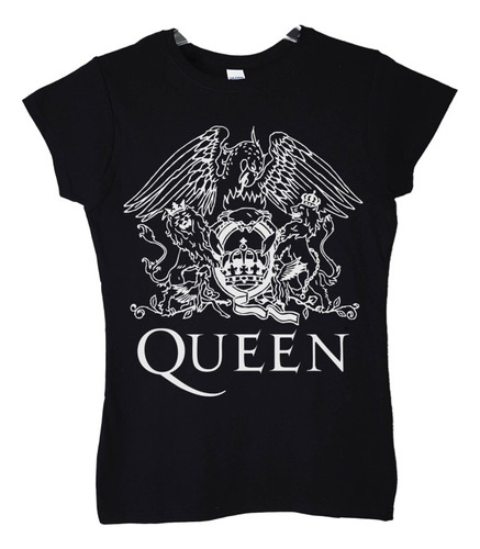 Polera Mujer Queen Logo Aguila Rock Abominatron