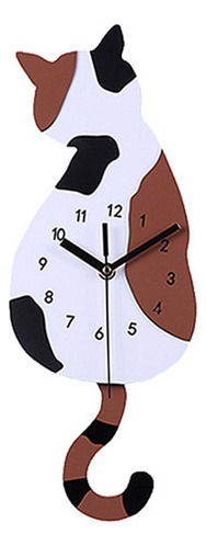 (d) Reloj De Pared Creativo Con Forma De Gato, Diseño De [u]