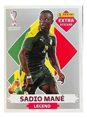 Sadio Mane Prata Legend Figurinha Extra Sticker Bordo Copa 