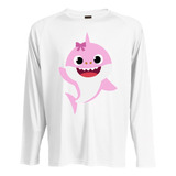Camiseta Polar Manga Larga Polera Niñas Baby Shark Niña