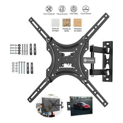 Soportes De Pantalla Pared Tv 32 A 55 Pulgadas Soporta Hasta 55 Pulgadas 30kg Compatible Soporte Universal Mural Para Televisión Monitor Inclinable Y Ajustable Color Negro Marca Fopnew | MercadoLibre