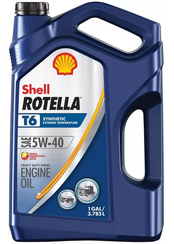 Aceite Sintetico Diesel Shell Rotella T6 5w40 Gallon 3.78 L