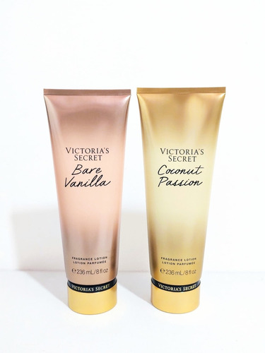 Victoria's Secret 2 Cremes Bare Vanilla + Coconut Passion