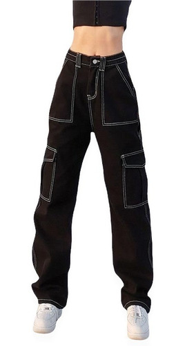 Pantalones Cargo Negros ()