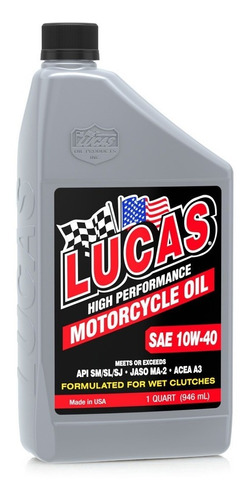 Aceite Lucas Oil Mineral Sae 10w-40 Motorcycle Oil 946 Cc