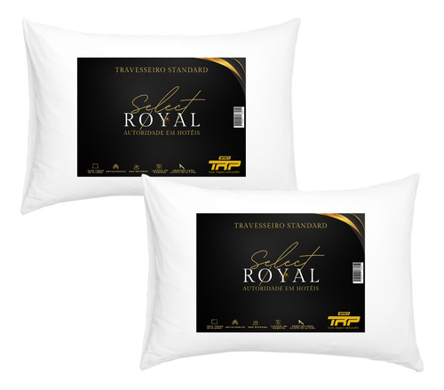 Kit 2 Travesseiros Select Royal Toque De Plumas Linha Hotel