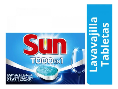 Sun Detergente Lavavajilla Todo En 1 -pack 60 Pastillas 