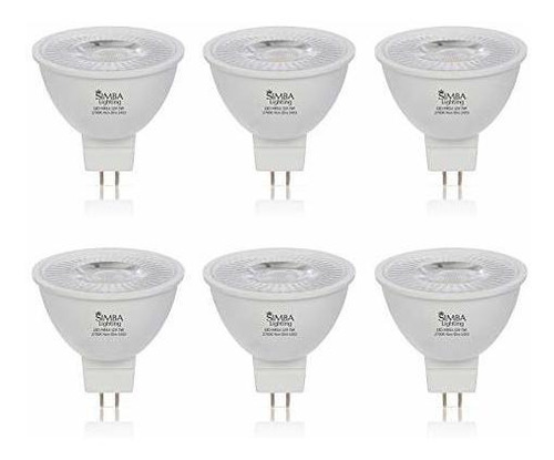  Led Mr16 5w 12v Bombilla De Luz (paquete De 6) 35w A 50w Fo