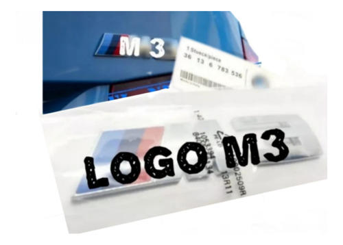 Emblema Cajuela Bmw /// M3 Premium Serie 3 Cromo