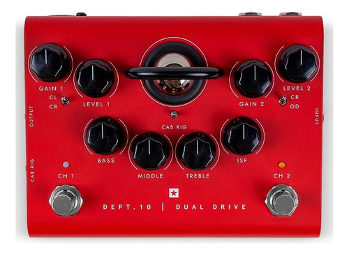 Pedal De Efecto Blackstar Dept 10 Dual Drive Color Rojo