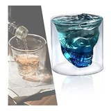 Copa Calavera Vidrio Whisky Ron Aguardiente Tequila Vaso 25m